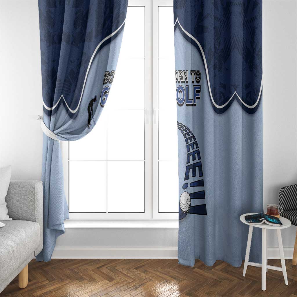 Golf Window Curtain Sporty Style Navy - Wonder Print Shop