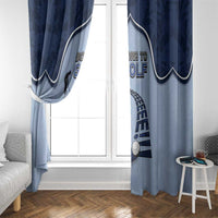 Golf Window Curtain Sporty Style Navy - Wonder Print Shop