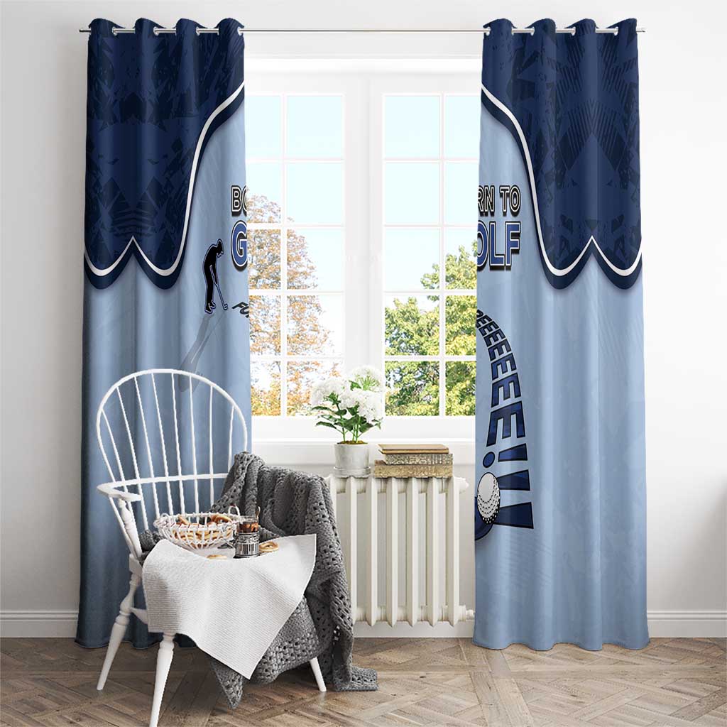 Golf Window Curtain Sporty Style Navy - Wonder Print Shop