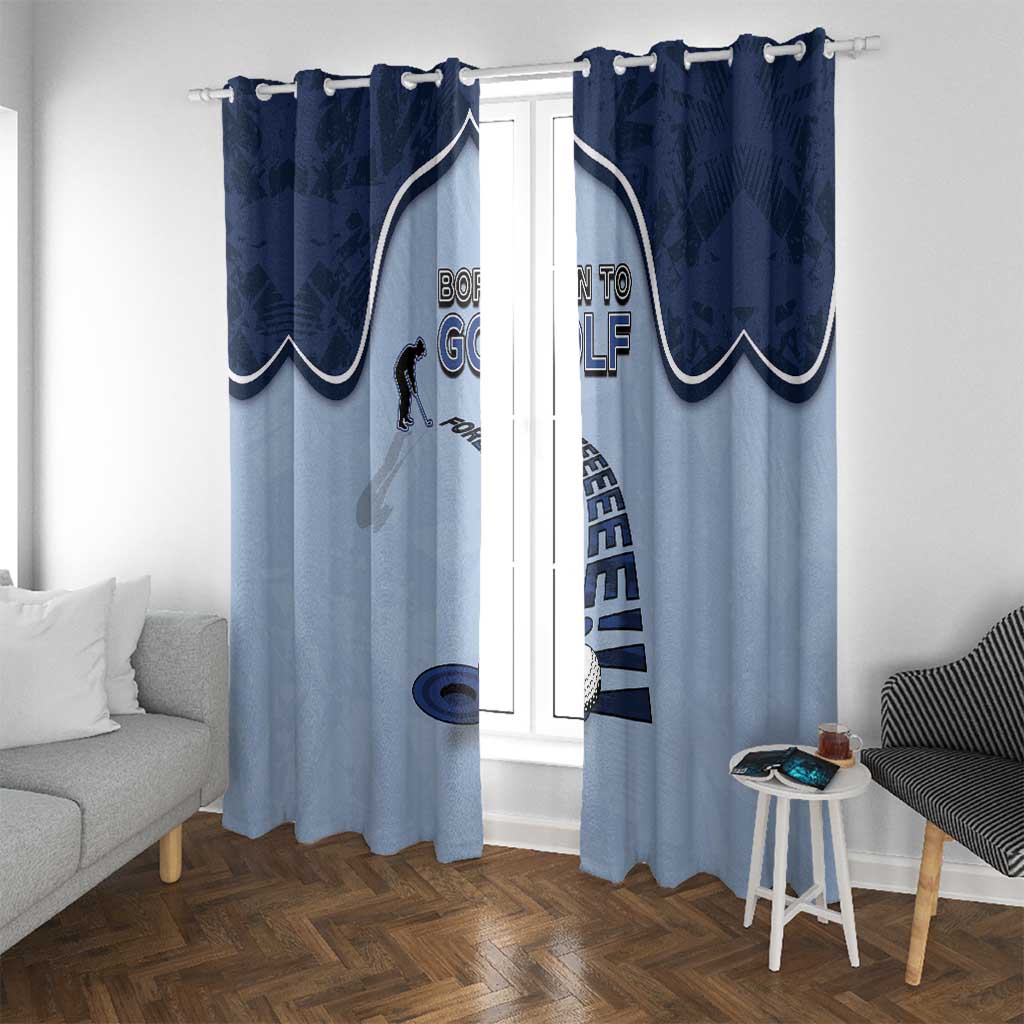 Golf Window Curtain Sporty Style Navy - Wonder Print Shop