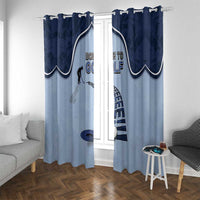 Golf Window Curtain Sporty Style Navy - Wonder Print Shop