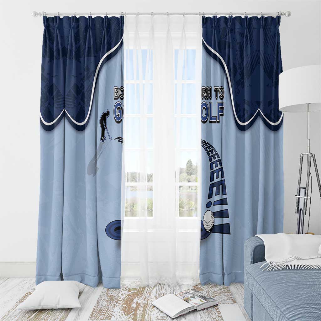 Golf Window Curtain Sporty Style Navy - Wonder Print Shop