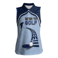 Golf Women Sleeveless Polo Shirt Sporty Style Navy - Wonder Print Shop