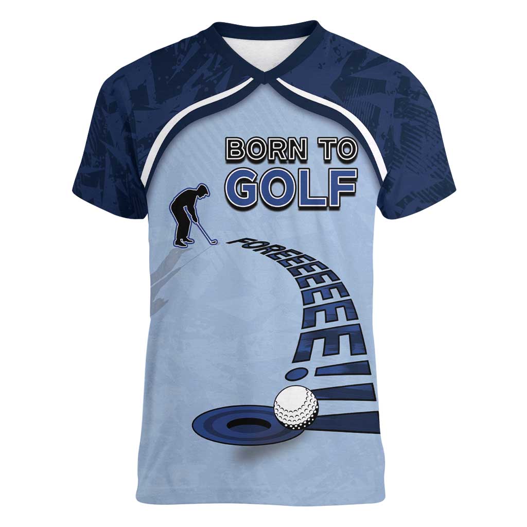 Golf Women V-Neck T-Shirt Sporty Style Navy - Wonder Print Shop