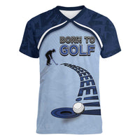 Golf Women V-Neck T-Shirt Sporty Style Navy - Wonder Print Shop