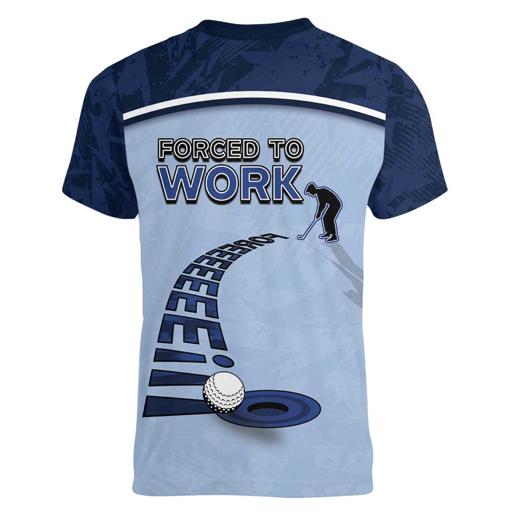 Golf Women V-Neck T-Shirt Sporty Style Navy - Wonder Print Shop