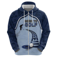 Golf Zip Hoodie Sporty Style Navy - Wonder Print Shop