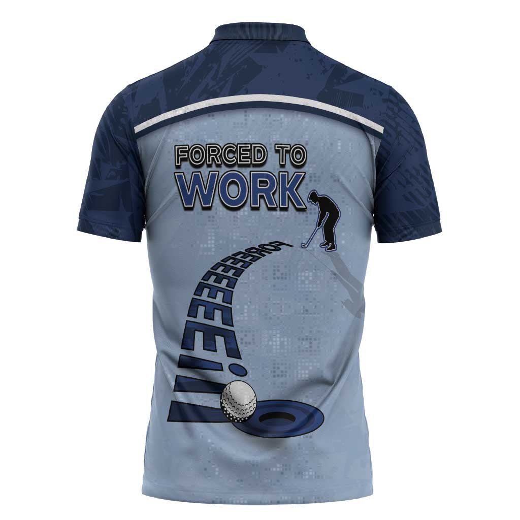 Golf Zipper Polo Shirt Sporty Style Navy - Wonder Print Shop