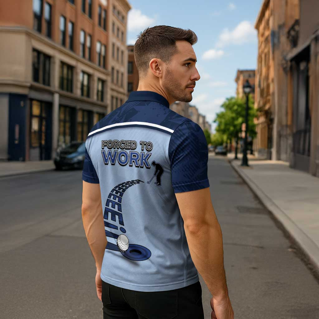 Golf Zipper Polo Shirt Sporty Style Navy - Wonder Print Shop