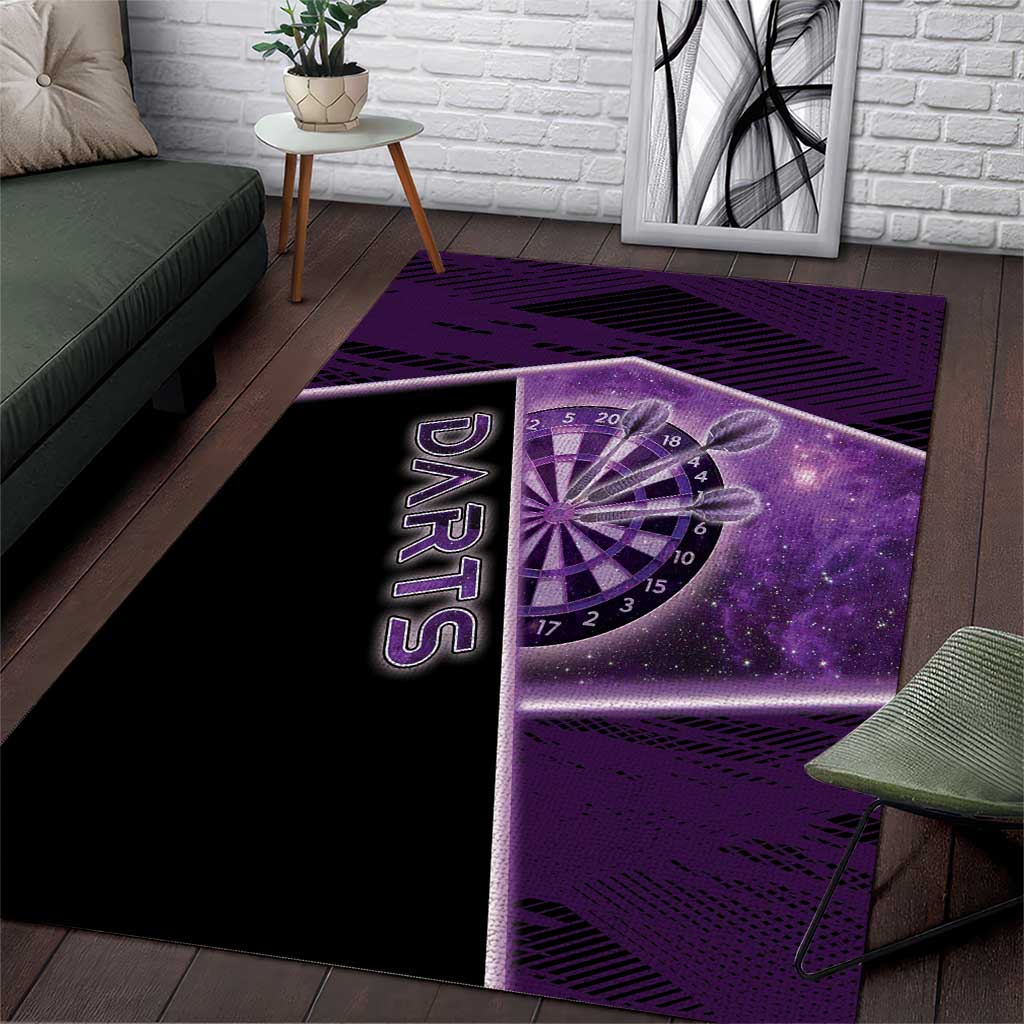 Darts Area Rug Galaxy Style Purple - Wonder Print Shop