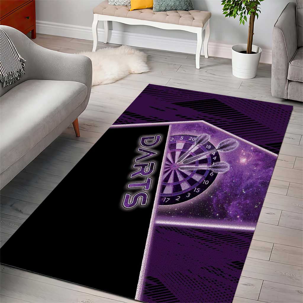 Darts Area Rug Galaxy Style Purple - Wonder Print Shop