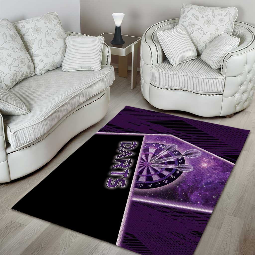 Darts Area Rug Galaxy Style Purple - Wonder Print Shop