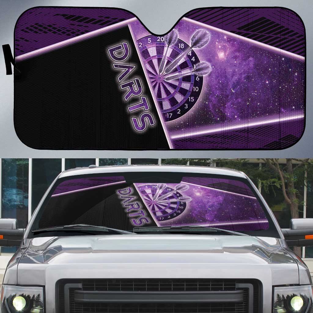 Darts Auto Sun Shade Galaxy Style Purple - Wonder Print Shop