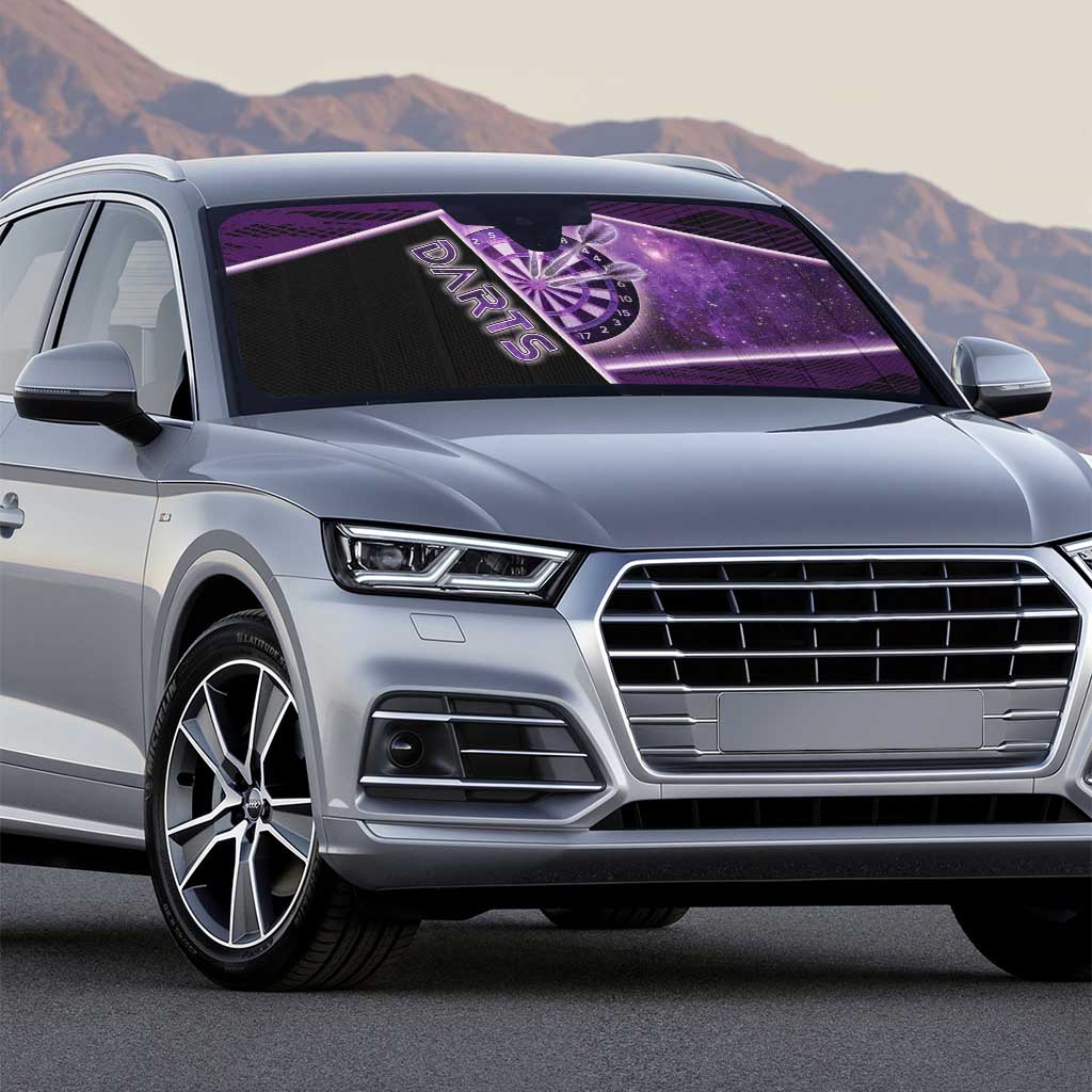 Darts Auto Sun Shade Galaxy Style Purple - Wonder Print Shop