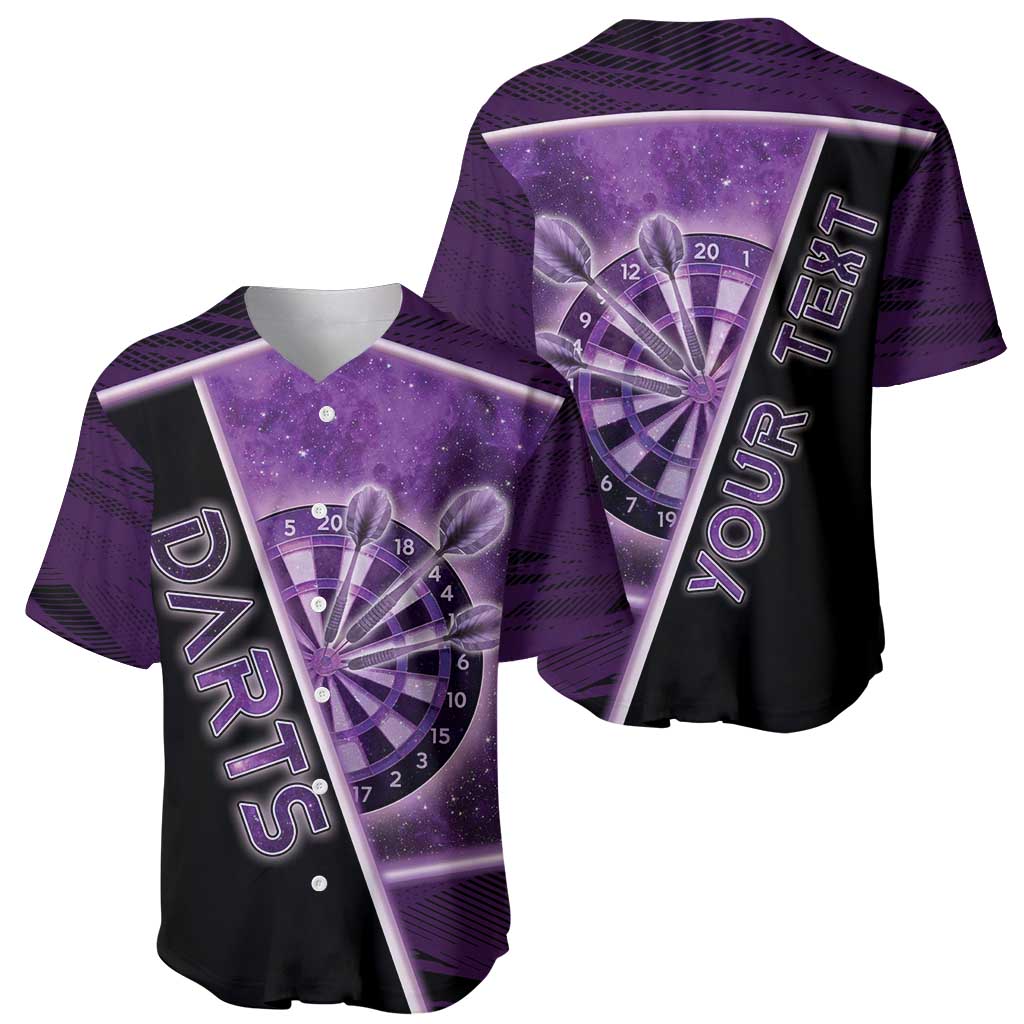 Personalized Darts Baseball Jersey Galaxy Style Purple - Wonder Print Shop