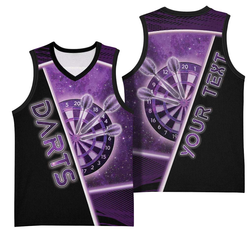Personalized Darts Basketball Jersey Galaxy Style Purple - Wonder Print Shop