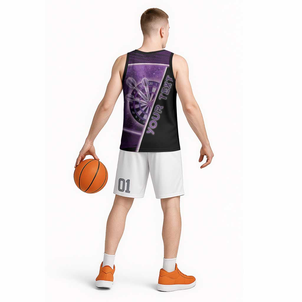 Personalized Darts Basketball Jersey Galaxy Style Purple - Wonder Print Shop