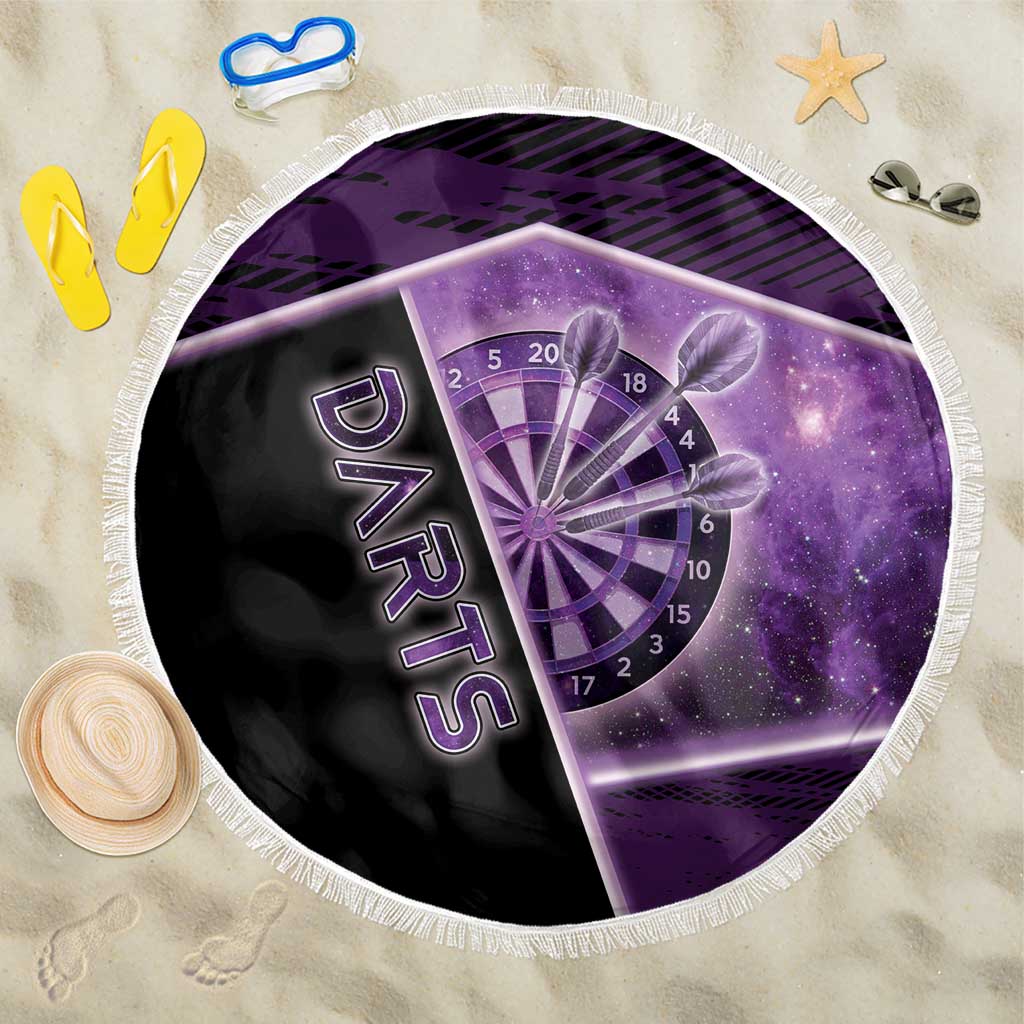 Darts Beach Blanket Galaxy Style Purple - Wonder Print Shop