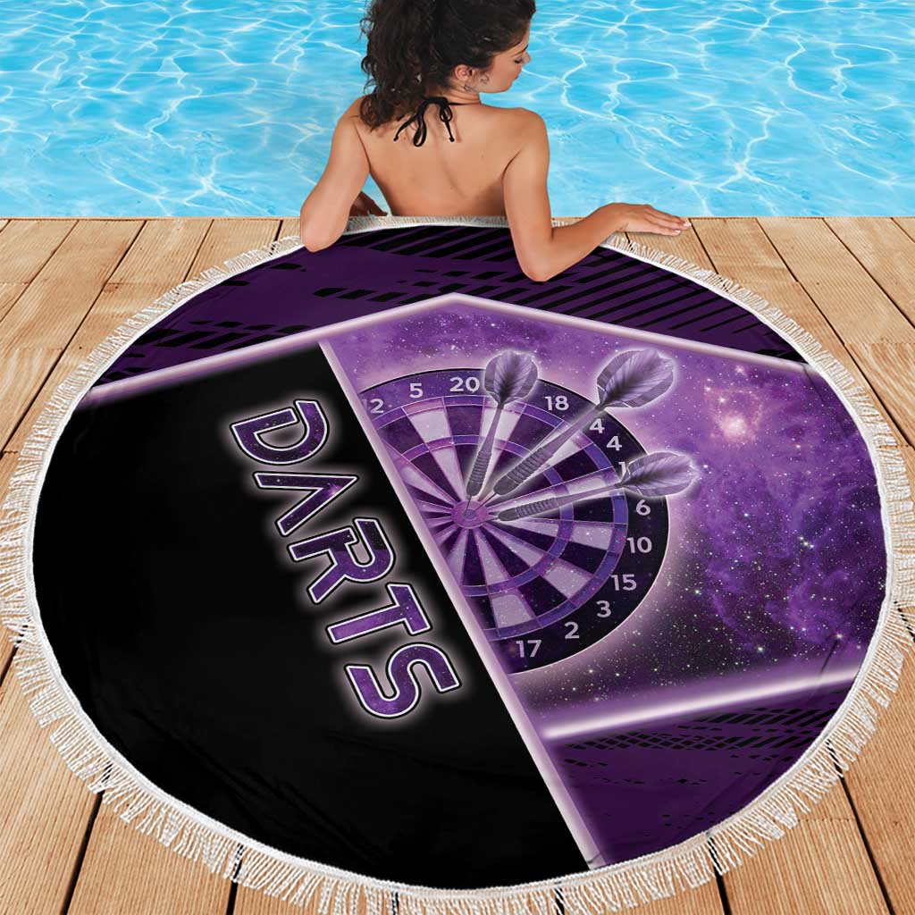 Darts Beach Blanket Galaxy Style Purple - Wonder Print Shop