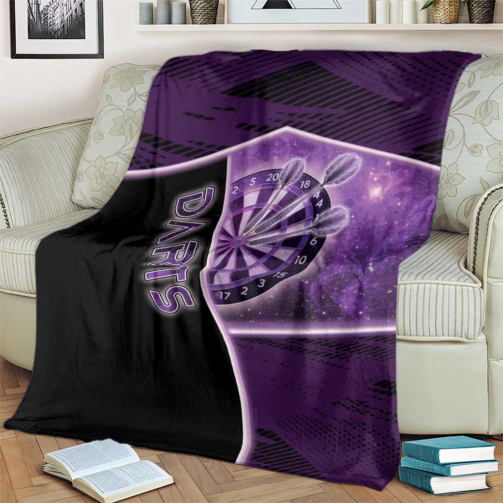 Darts Blanket Galaxy Style Purple - Wonder Print Shop