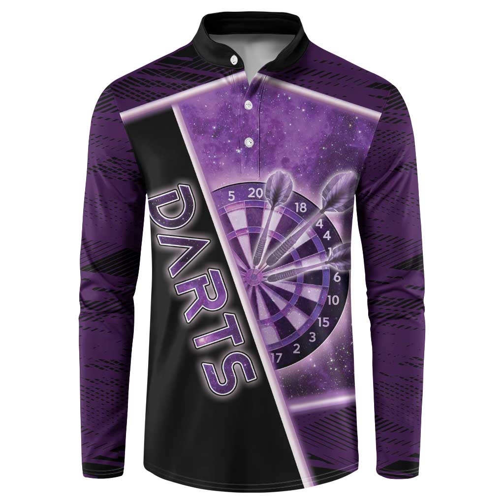 Personalized Darts Button Sweatshirt Galaxy Style Purple - Wonder Print Shop