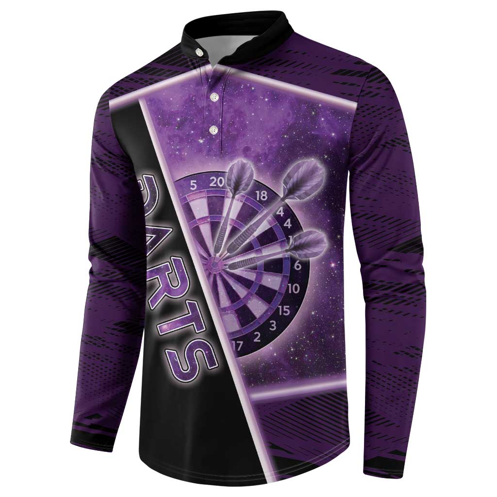 Personalized Darts Button Sweatshirt Galaxy Style Purple - Wonder Print Shop