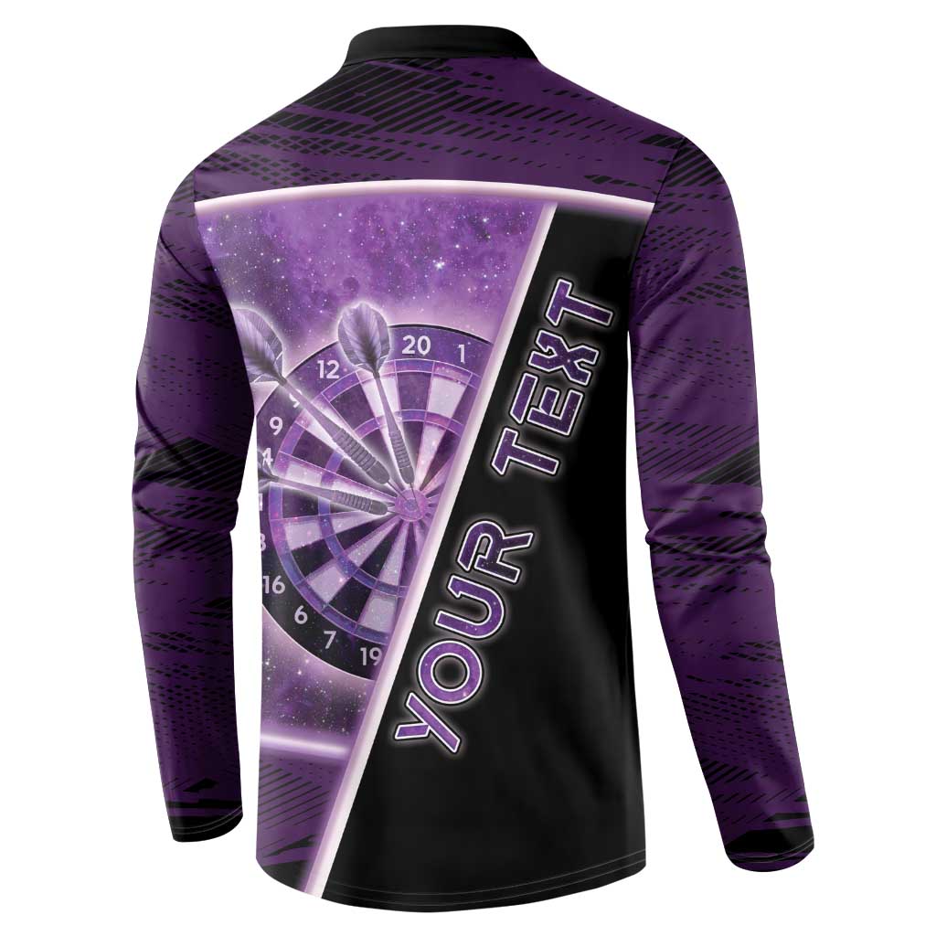 Personalized Darts Button Sweatshirt Galaxy Style Purple - Wonder Print Shop