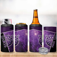 Personalized Darts 4 in 1 Can Cooler Tumbler Galaxy Style Purple - Wonder Print Shop