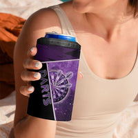 Personalized Darts 4 in 1 Can Cooler Tumbler Galaxy Style Purple - Wonder Print Shop