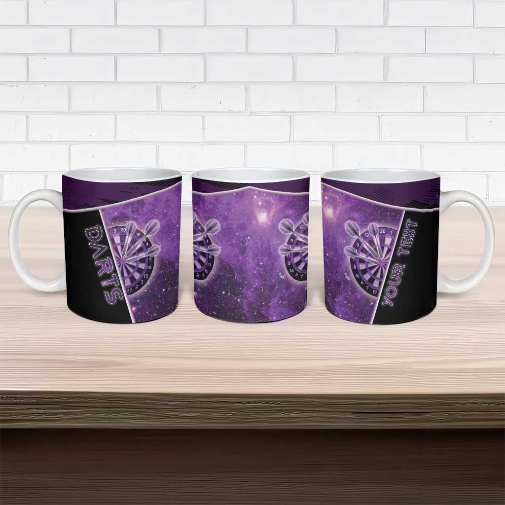 Darts Ceramic Mug Galaxy Style Purple - Wonder Print Shop