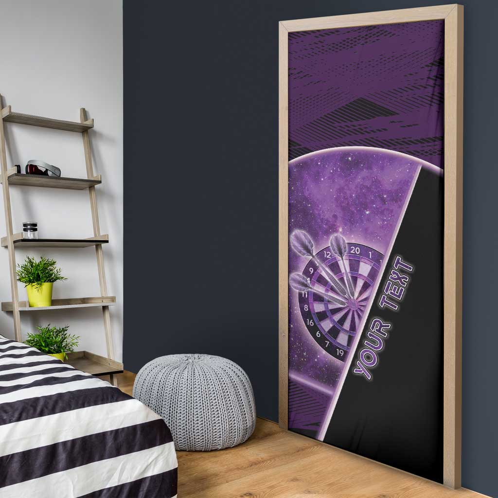 Personalized Darts Door Cover Galaxy Style Purple - Wonder Print Shop