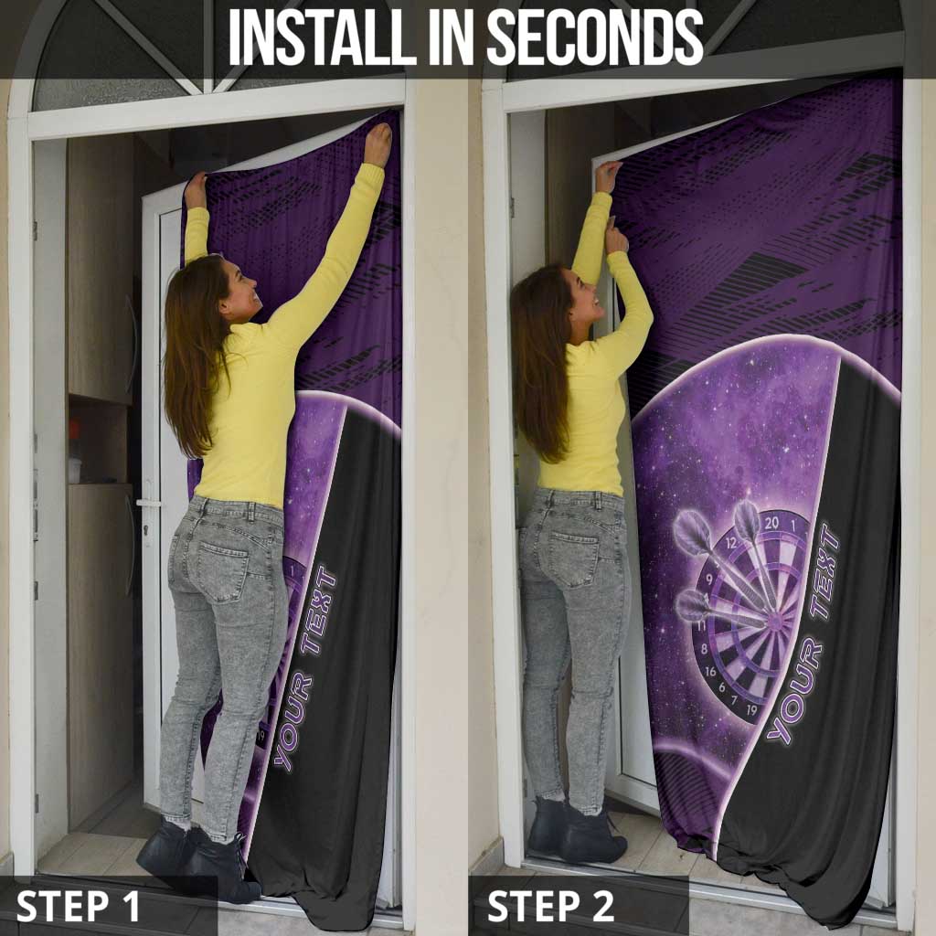 Personalized Darts Door Cover Galaxy Style Purple - Wonder Print Shop