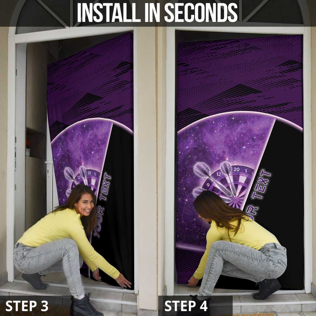 Personalized Darts Door Cover Galaxy Style Purple - Wonder Print Shop