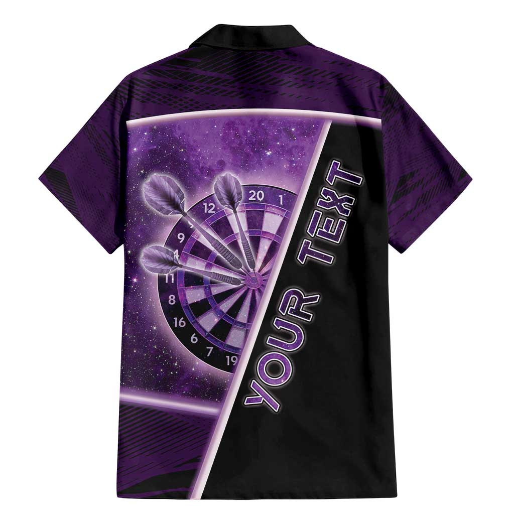 Personalized Darts Family Matching Mermaid Dress and Hawaiian Shirt Galaxy Style Purple - Wonder Print Shop