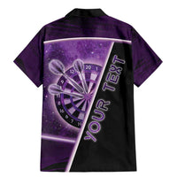 Personalized Darts Family Matching Mermaid Dress and Hawaiian Shirt Galaxy Style Purple - Wonder Print Shop