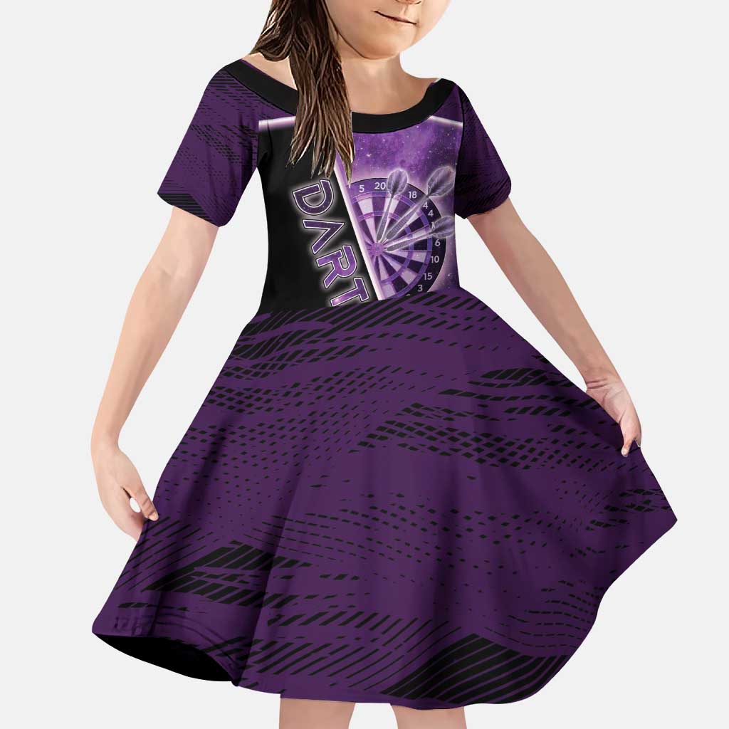 Personalized Darts Family Matching Puletasi and Hawaiian Shirt Galaxy Style Purple - Wonder Print Shop