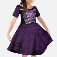 Personalized Darts Family Matching Puletasi and Hawaiian Shirt Galaxy Style Purple - Wonder Print Shop