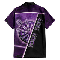 Personalized Darts Family Matching Puletasi and Hawaiian Shirt Galaxy Style Purple - Wonder Print Shop