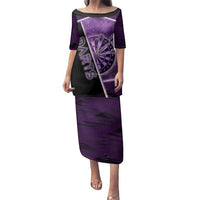 Personalized Darts Family Matching Puletasi and Hawaiian Shirt Galaxy Style Purple - Wonder Print Shop