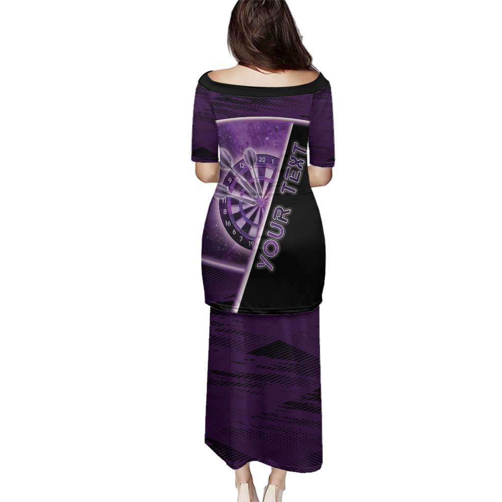 Personalized Darts Family Matching Puletasi and Hawaiian Shirt Galaxy Style Purple - Wonder Print Shop