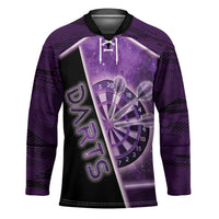 Personalized Darts Hockey Jersey Galaxy Style Purple - Wonder Print Shop