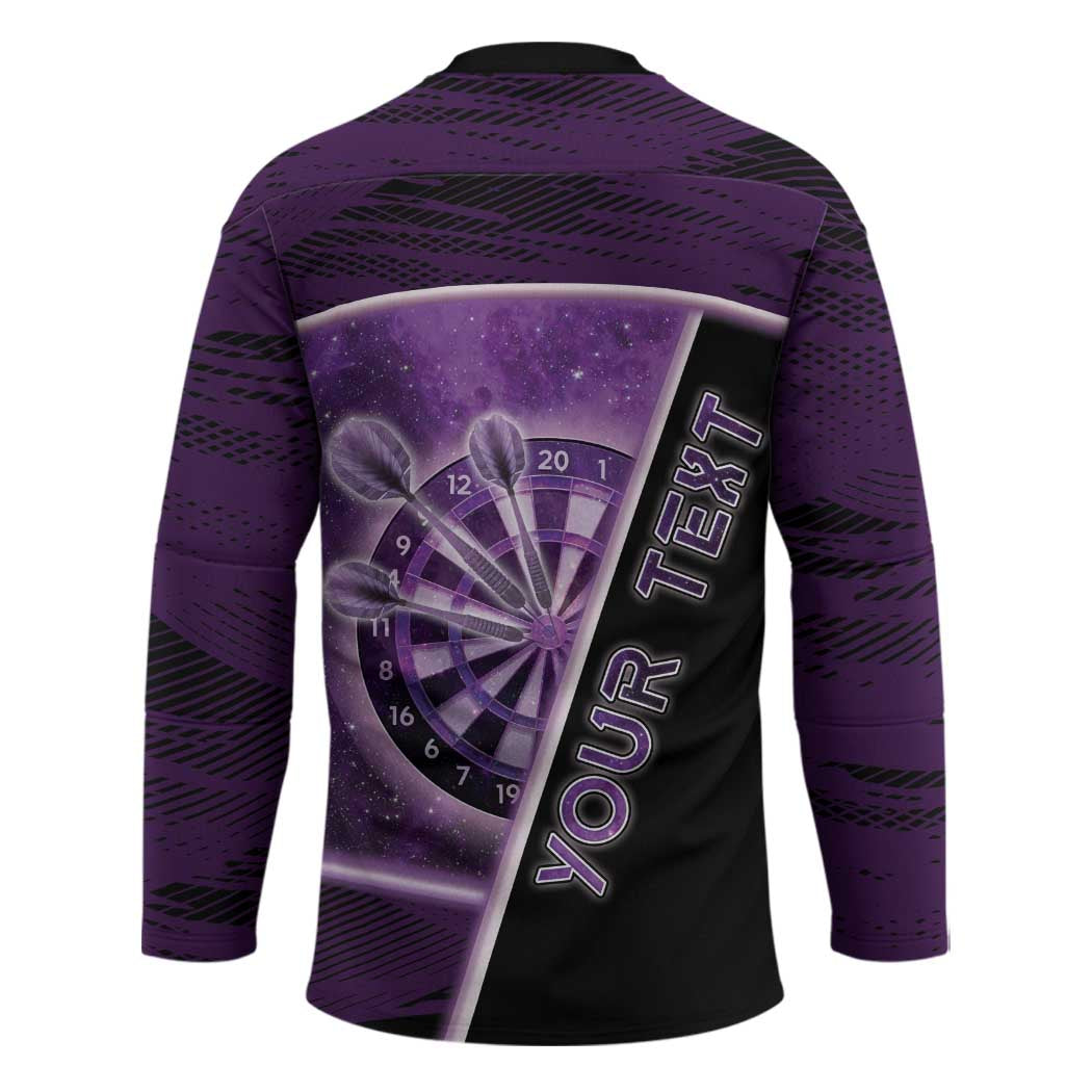 Personalized Darts Hockey Jersey Galaxy Style Purple - Wonder Print Shop