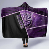 Darts Hooded Blanket Galaxy Style Purple - Wonder Print Shop