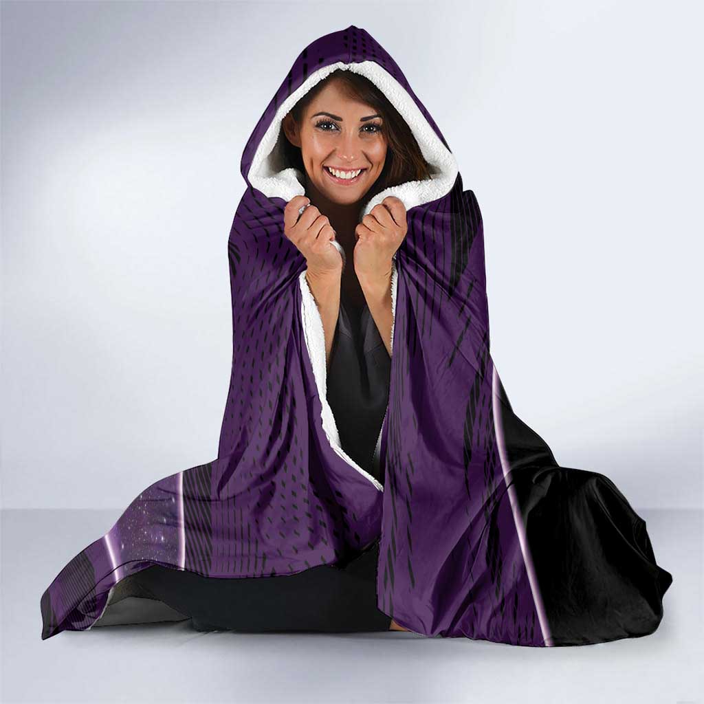Darts Hooded Blanket Galaxy Style Purple - Wonder Print Shop