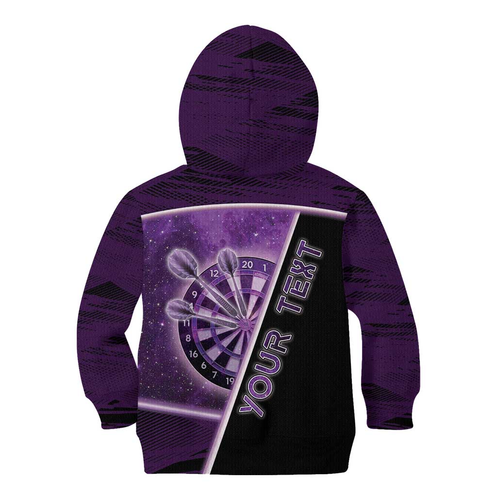 Personalized Darts Kid Hoodie Galaxy Style Purple - Wonder Print Shop