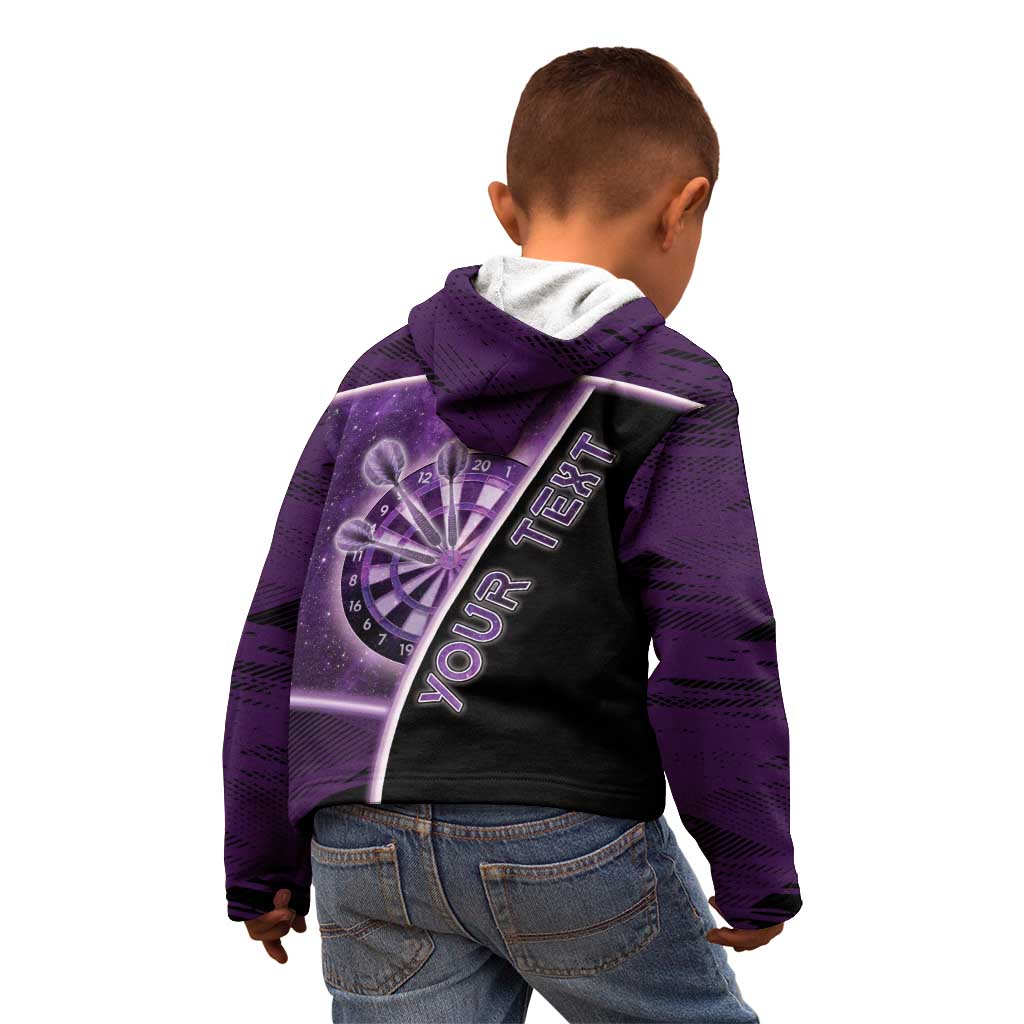 Personalized Darts Kid Hoodie Galaxy Style Purple - Wonder Print Shop