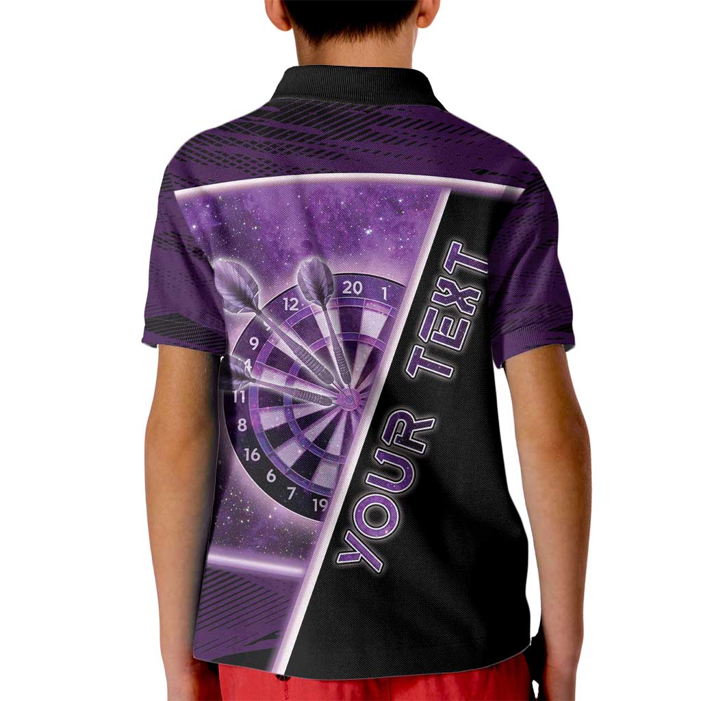 Personalized Darts Kid Polo Shirt Galaxy Style Purple - Wonder Print Shop