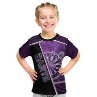 Personalized Darts Kid T Shirt Galaxy Style Purple - Wonder Print Shop