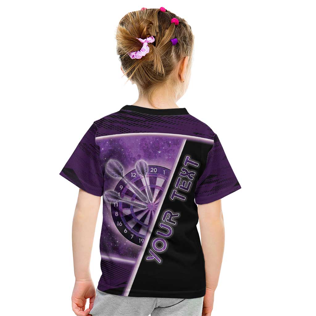 Personalized Darts Kid T Shirt Galaxy Style Purple - Wonder Print Shop