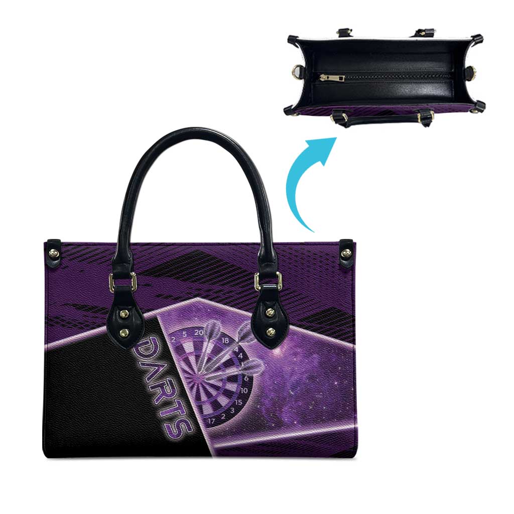 Darts Leather Bag Galaxy Style Purple - Wonder Print Shop